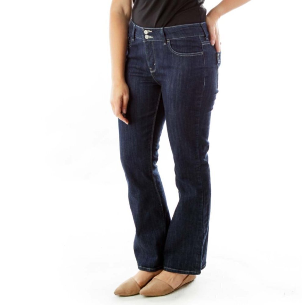 Levi's Navy Flared Jeans - Picture 2 of 3